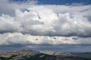 Cloudy Atmospheric Landscapes Prints: Cloud atmosphere over mountains