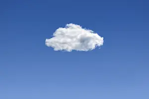 Fine Weather Photography Prints: Cloud in a blue sky