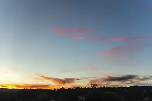 Prints of Cloud and clear sky during a sunset. Le Rozier, Millau, Grands Causses, Florac, Lozere, Occitanie, Cevennes, France Cloud and clear sky during a sunset Lozere Prints: Cloud and Clear Sky at Sunset Print, Le Rozier, France