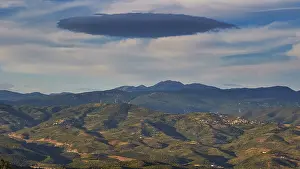 UNESCO World Heritage Site Mystras Prints: A cloud formation hovers over a wide