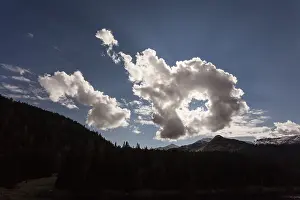 Tyrol Landscape Photography Prints: Cloud formation, behind it the sun