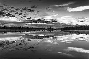 Swedish Nature Photography Prints: Cloud reflection in a forest lake
