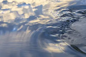 Scandinavian Water Reflections Prints: Cloud reflection in a stream, abstract