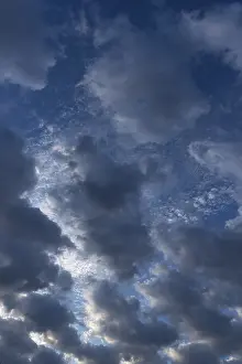 Deserted Landscape With Clouds Prints: Cloud structure in the early morning
