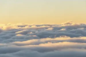 Top Down View Of Clouds Prints: Clouds from above, evening mood