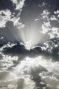 Sun Rays Germany Prints: Clouds (Cumulus) and sun rays, Germany