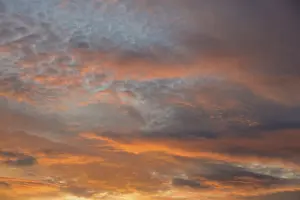 Cloudy European Landscape Prints: Clouds in the evening, Berndorf