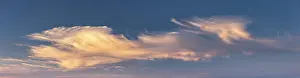 Mellow Evening Atmosphere Prints: Clouds in the evening light, panorama