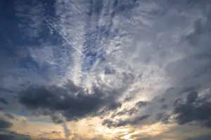 Backlit Cloud Formation Prints: Clouds in the evening sky
