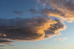 Atmospheric Evening Sky Prints: Clouds in the evening sky, dramatic atmosphere