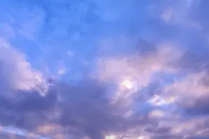 Cloudy Evening Sky Germany Prints: Clouds in the evening sky, Germany