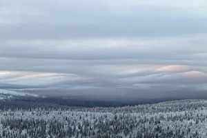 European Mountain Range Photography Prints: Clouds over forested mountain ranges
