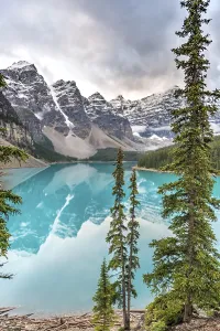 Cloudy Mountain Peaks Prints: Clouds hanging between mountain peaks