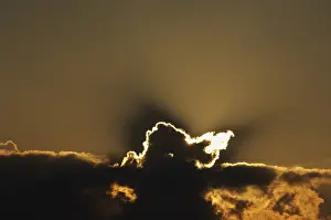 Cloudy Morning Sky Prints: Clouds hiding the sun