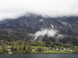 Overcast Sky Landscape Shot Prints: Clouds over the Hollengebirge