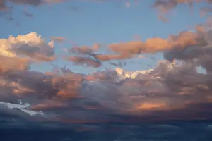 European Atmospheric Light Prints: Clouds illuminated by the evening sun