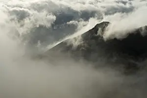 Cloud Covered Mountains Prints: Clouds moving in, wispy clouds