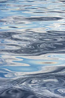 Deserted Danish Coastline Prints: Clouds reflected on the surface of the sea