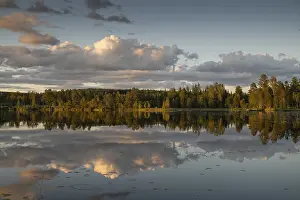 Clouds Reflected On Water Prints: Clouds reflected on the water surface