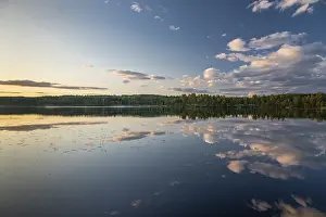 Scandinavian Cloud Landscapes Prints: Clouds reflected on the water surface