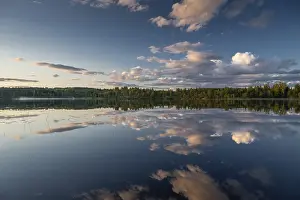 Scandinavian Evening Mood Prints: Clouds reflected on the water surface