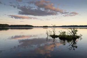 Water Surface Reflection Prints: Clouds reflected on the water surface