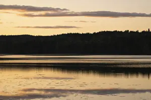 Scandinavian Cloud Landscapes Prints: Clouds reflected on the water surface
