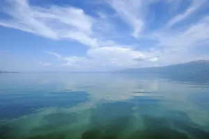 Southeast Europe Nature Scene Prints: Clouds reflected in water surface
