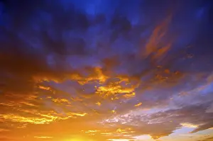 Colorful Nature Scene Prints: Clouds at sunrise