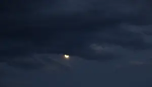 Upper Austria Cloudscape Prints: Cloudscape with full moon at dusk