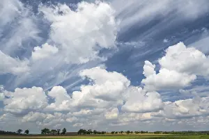 East Germany Countryside Scenery Prints: Cloudy sky over fields, Tharandt