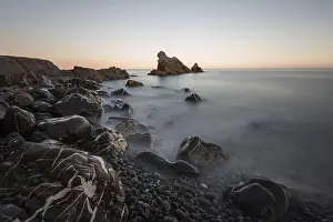 Uninhabited Rocky Shoreline Prints: at the coast