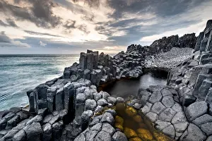 Coastal Basalt Columns Prints: Coastal basalt cliffs, basalt columns