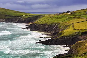 Wild Atlantic Way Ireland Prints: Coastline with cliffs, Slea Head viewpoint