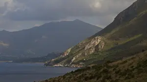 Cloudy Coastline Prints: Coastline, cloudy sky, light and shadow