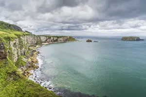Wild Atlantic Way Coastline Prints: Coastline with tall limestone cliffs
