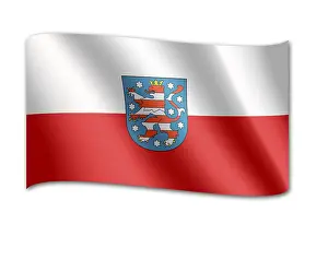 German Regional Symbols Prints: Coat of arms of the state Thuringia, Germany