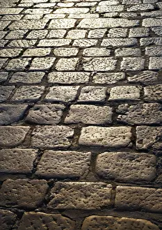 Cobblestone Pavement Print, Baska Old Town Alley, Croatia