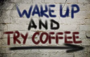 Deserted Breakfast Table Prints: Coffee Concept