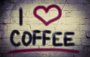 Deserted Breakfast Table Prints: Coffee Concept