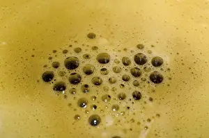 Deserted Coffee Shop Prints: Coffee Foam with Bubbles