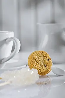 Fragrant Coffee Cup Prints: Coffee items on white table close up