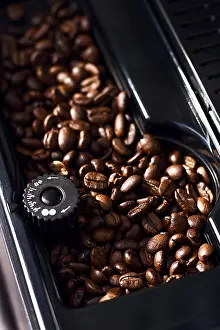 Selective Focus Image Prints: Coffee machine, coffee bean container