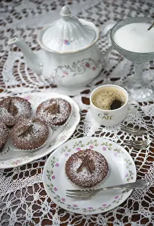 Breakfast Dessert Prints: Coffee and muffin
