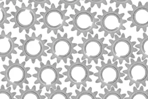 Medical Operation Mechanics Prints: Cogs, symbolic for teamwork
