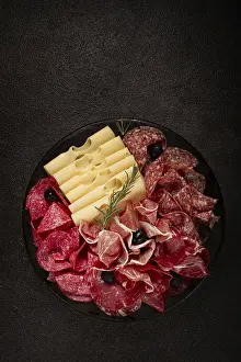 Italian Appetizer Prints: Cold cuts, appetizer, prosciutto
