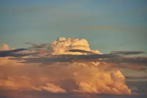 Uninhabited German Landscapes Prints: Colored clouds at sunset, Upper Palatinate