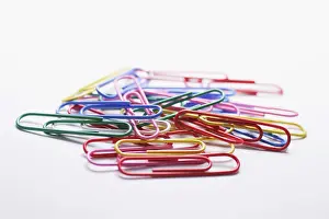 Office Supplies Prints: Colored paperclips