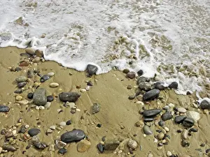 Nature Scenery Prints: Colored pebbles on the beach