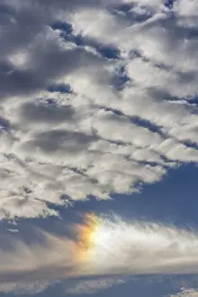 Europe's Natural Beauty Prints: Colored sun reflection on a cloudy sky, Germany